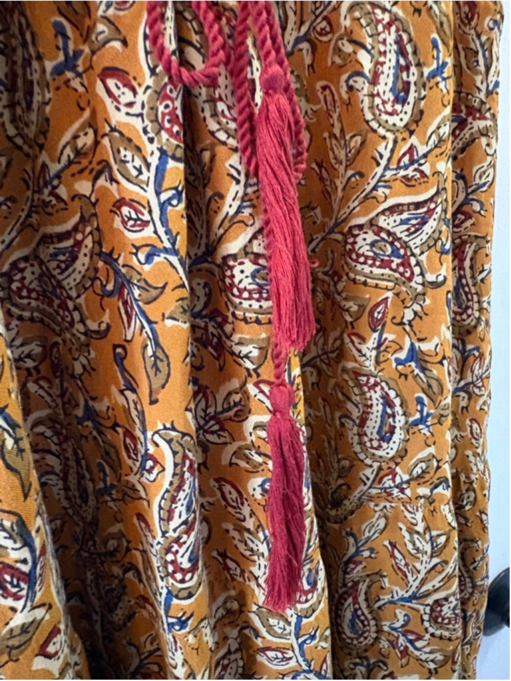 Natural Life Boho Paisley Midi Dress with Tassels Medium - Picture 5 of 13